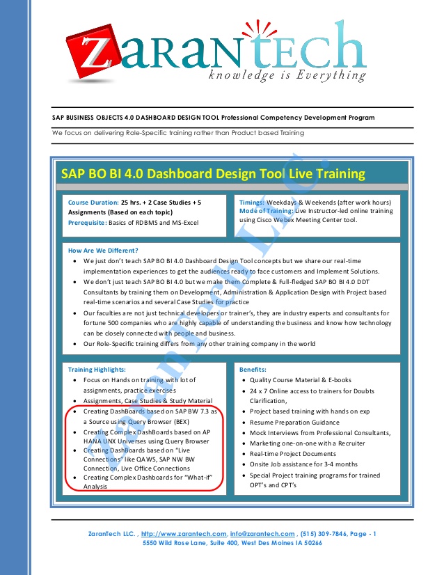 Sap business objects information design tool tutorial